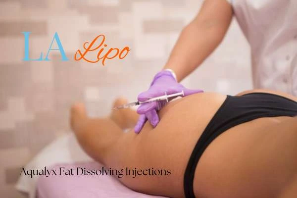 Woman having fat dissolving injections Greater London (Waltham Forest) on thighs