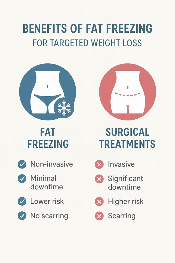 graphic showing the benefits of fat freezing Greater London (Waltham Forest)
