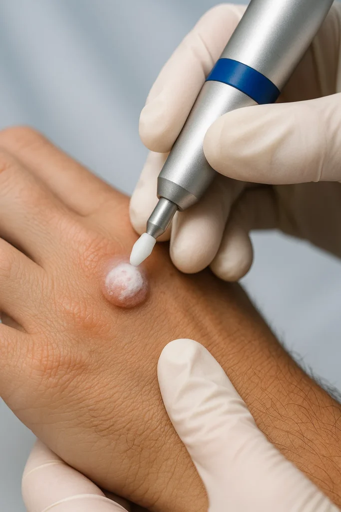 example of wart removal Greater London (Waltham Forest) using cryopen